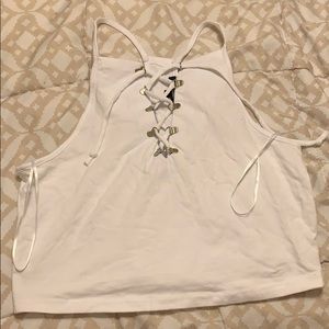 White crop top NEVER WORN